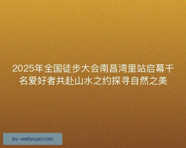 2025年全国徒步大会南昌湾里站启幕千名爱好者共赴山水之约探寻自然之美